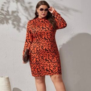 NWOT Orange/Blk Dress